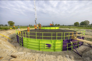 Bekisting voor fundering windmolen